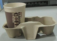 Coffee Cup Holder Pulp Molded Products dengan Plastisitas / Dukungan Kustomisasi