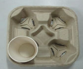 Coffee Cup Holder Pulp Molded Products dengan Plastisitas / Dukungan Kustomisasi