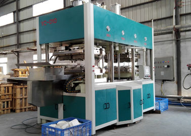 Mesin Thermoforming Sepenuhnya Otomatis Untuk Peralatan Makan Kertas Pulp 7000Pcs / H