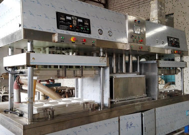 Semi Automatic Paper Pulp Molded Paper Plat Membuat Mesin untuk Wadah Makanan 700 Pcs / Jam