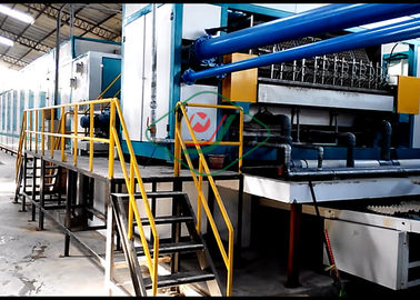 Pulp Moulding Rotary Egg Tray / Fruit Tray Membentuk Peralatan dengan 6 Layers Dryer