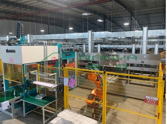 Mesin cetak servo drive pulp tebu penuh otomatis dengan kapasitas besar 6000pcs / h