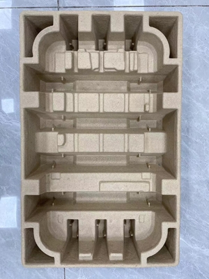 Hot - Pressing Shaping Paper Pulp Moulding Machine Untuk Baki Kemasan Industri