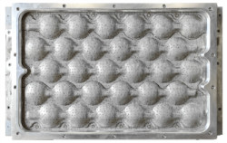 Produk yang disesuaikan dengan Tray Buah Pulp Molded mendukung Straw / Wood pulp molds