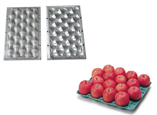 Produk yang disesuaikan dengan Tray Buah Pulp Molded mendukung Straw / Wood pulp molds