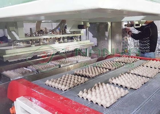 Mesin cetakan pulp untuk kertas putih sekali pakai cetakan kotak telur puyuh / baki telur dengan 90 rongga