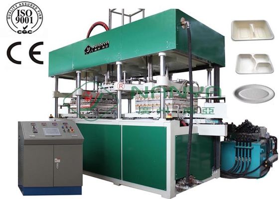 Peralatan Cetakan Pulp Thermoforming Sepenuhnya Otomatis Untuk Peralatan Makan / Piring YC010