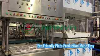 Mesin cetak pulp semi otomatis untuk pembuatan produk piring/peralatan makan manual