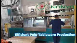 Pembuatan pelat pulp manual/ Pembuatan produk peralatan makan pulp semi-otomatis